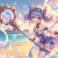 Bubble Girl in Beach