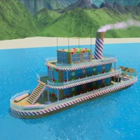 Gingerbread steamboa