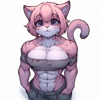Muscular Cat-Girl 