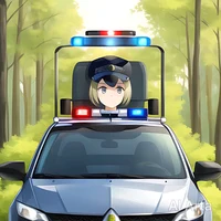 Officer in a forest