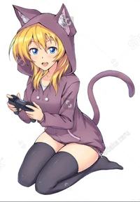 Blond haired catgirl