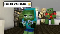 Minecraft zombie sad