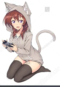 Brown haired catgirl