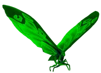 Green glowing mothra
