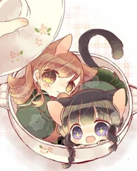 Two baby cat girls