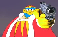 King Dedede with gun