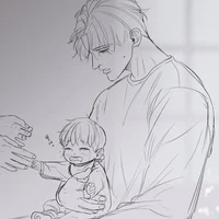 Husband and baby 