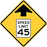 Speed limit ahead