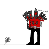 Cameraman y tv woman