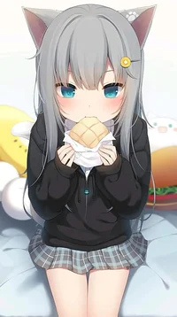 Hungry Smol Catgirl