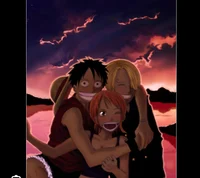 Sanji Nami and luffy