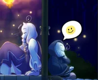 Sans behind The door