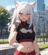 Tsundere cat gf