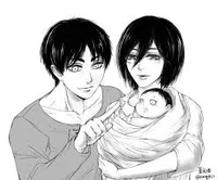 Mikasa and Eren