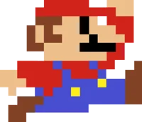 pixelated mario