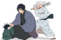 Gojo Toji and Megumi