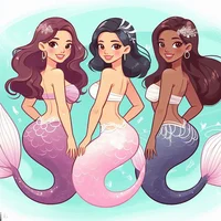 Mermaid trio