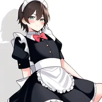 Rude femboy maid