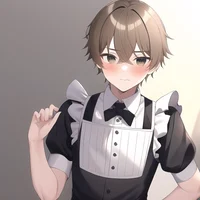 Bossy femboy maid