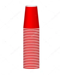 a stack of cups