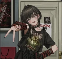 Goth tomboy roommate