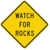 Watch for rocks