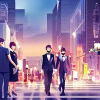 Japanese crowd