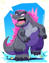 Pink baby Godzilla