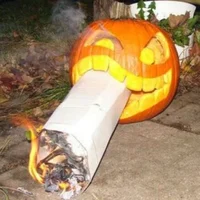 Smoking pumpkin