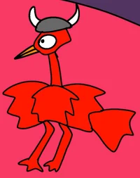 Red bird Paint vikin