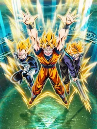 Goku-Vegeta-Trunks