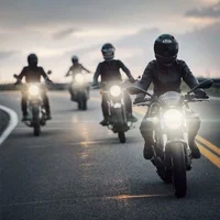 Group of bikers