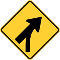 Merge on slip lane