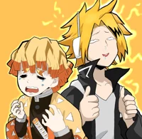 Kaminari y Zenitsu 