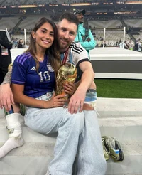 Antonella and Messi