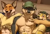 Cheetah fox and wolf