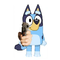 Bluey With A Gun