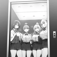 4 Girls in Elevator