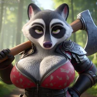 Raccoon warrior 