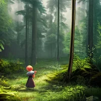Kid in the forest