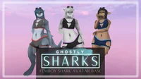 Three femboy sharks