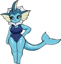 Sexualized Vaporeon