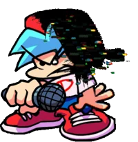 Fnf half glitched BF
