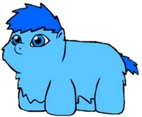 Blue fluffy pony
