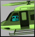 Scratch on helicopte