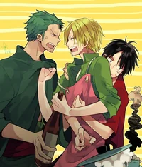 Zoro Sanji y Luffy