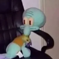 squidward on a chair