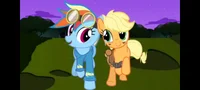 Rainbow dash y apple