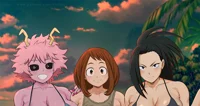 Mina Uraraka y Momo 