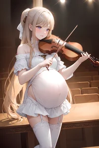 Pregnant Violinist